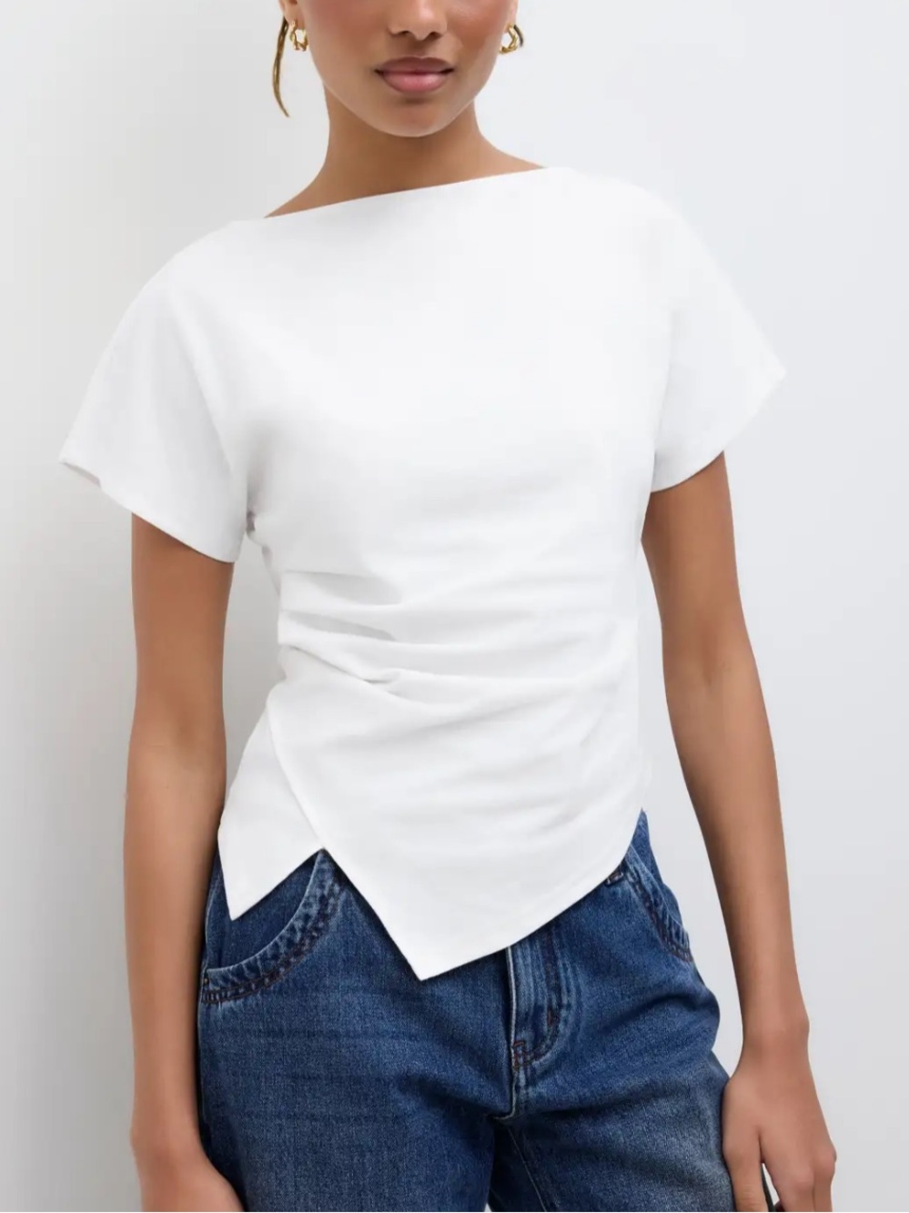 Cider Asymmetrical Boatneck Top